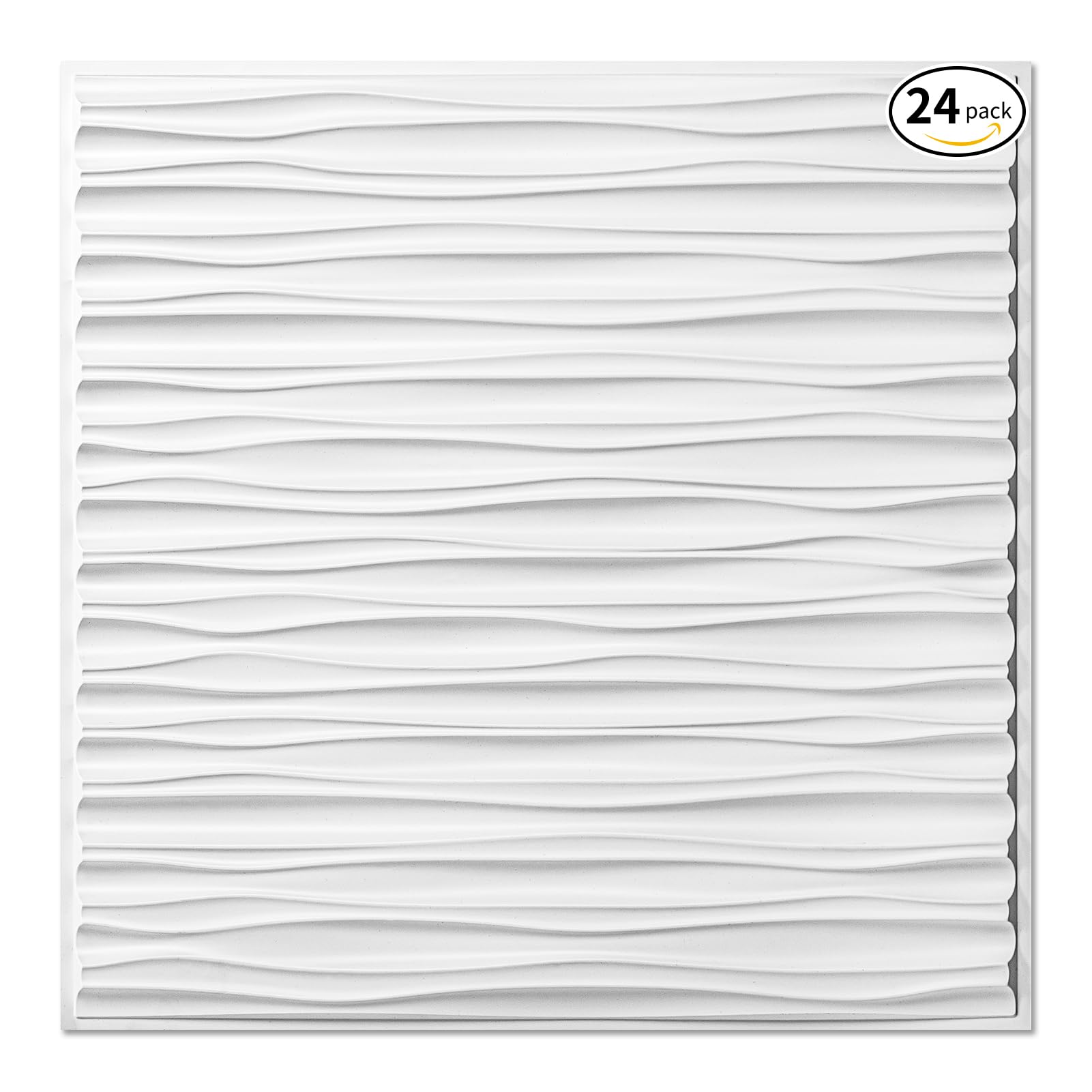 Carreaux de plafond 3D imperméables en PVC blanc 61x61cm pour faux plafond