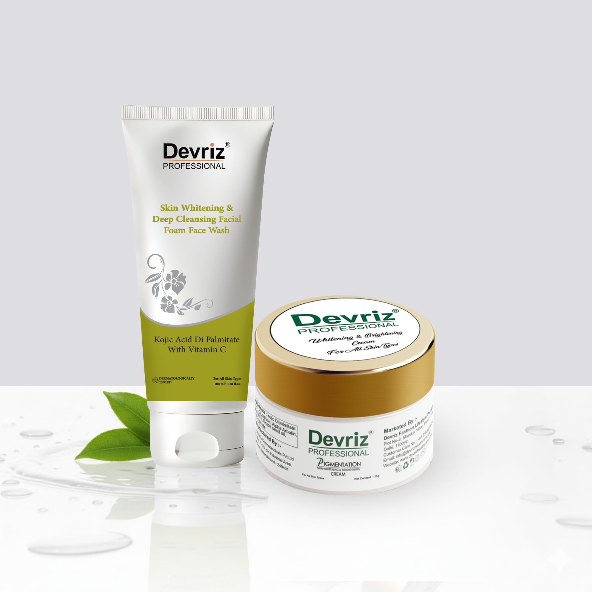 Facewash + Pigmentation Cream | Foaming Facial Cleanser | Anti-Pigmentation |Dark Spot Free Skin | Melasma Treatment | Pack of 2