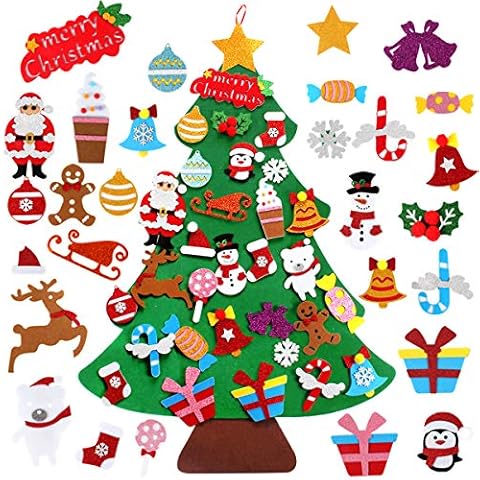 DIY Felt Christmas Tree Set with Ornaments Cover
