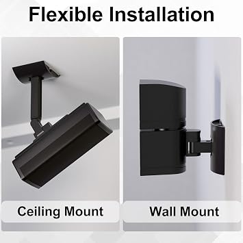 Speaker Wall Mount and Ceiling Mount Bose UB-20 UB-20 & WB-50 Series II Surround Sound Speaker Mount Bracket for Bose CineMate Lifestyle Tilt & Swivel Adjustable to 180° Black