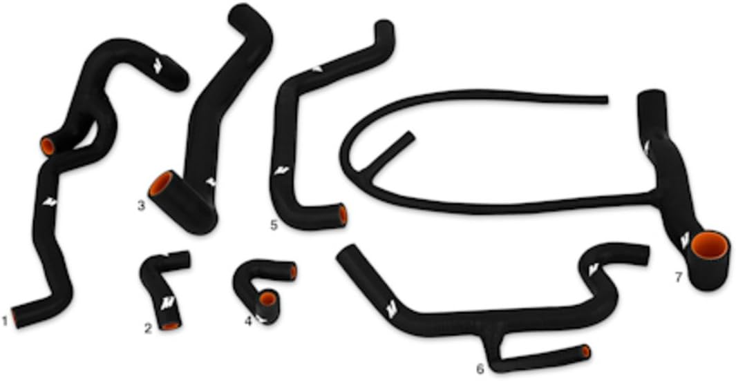 Mishimoto MMHOSE-GLF-95BK Silicone Radiator Hose Kit Fits Volkswagen Golf VR6 1995-1998 Black