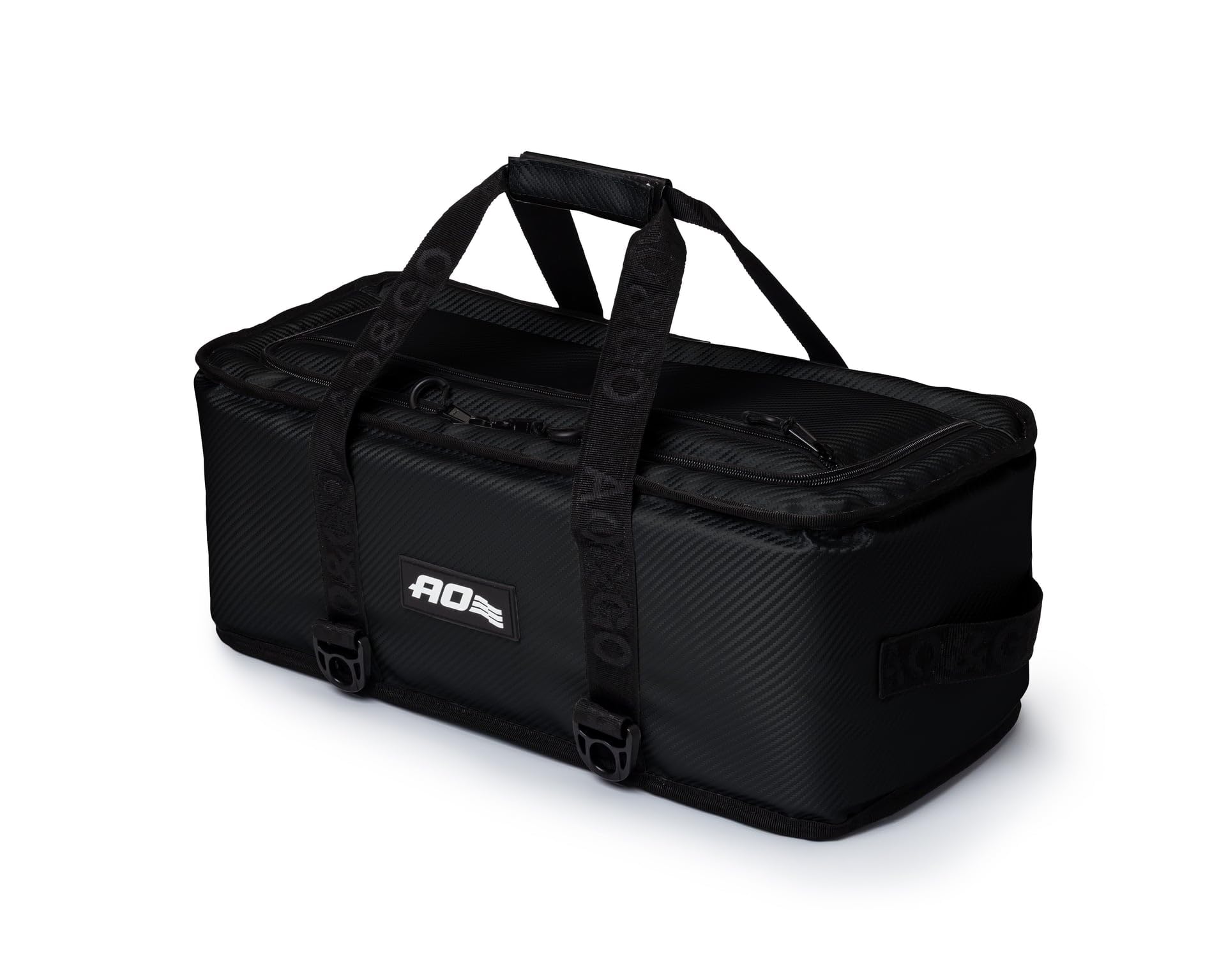 AO Coolers Stow-N-Go Carbon Soft Cooler, Low-Profile, Leakproof with High-Density Insulation, Holds Ice for 24 Hours, Black, 24-Can