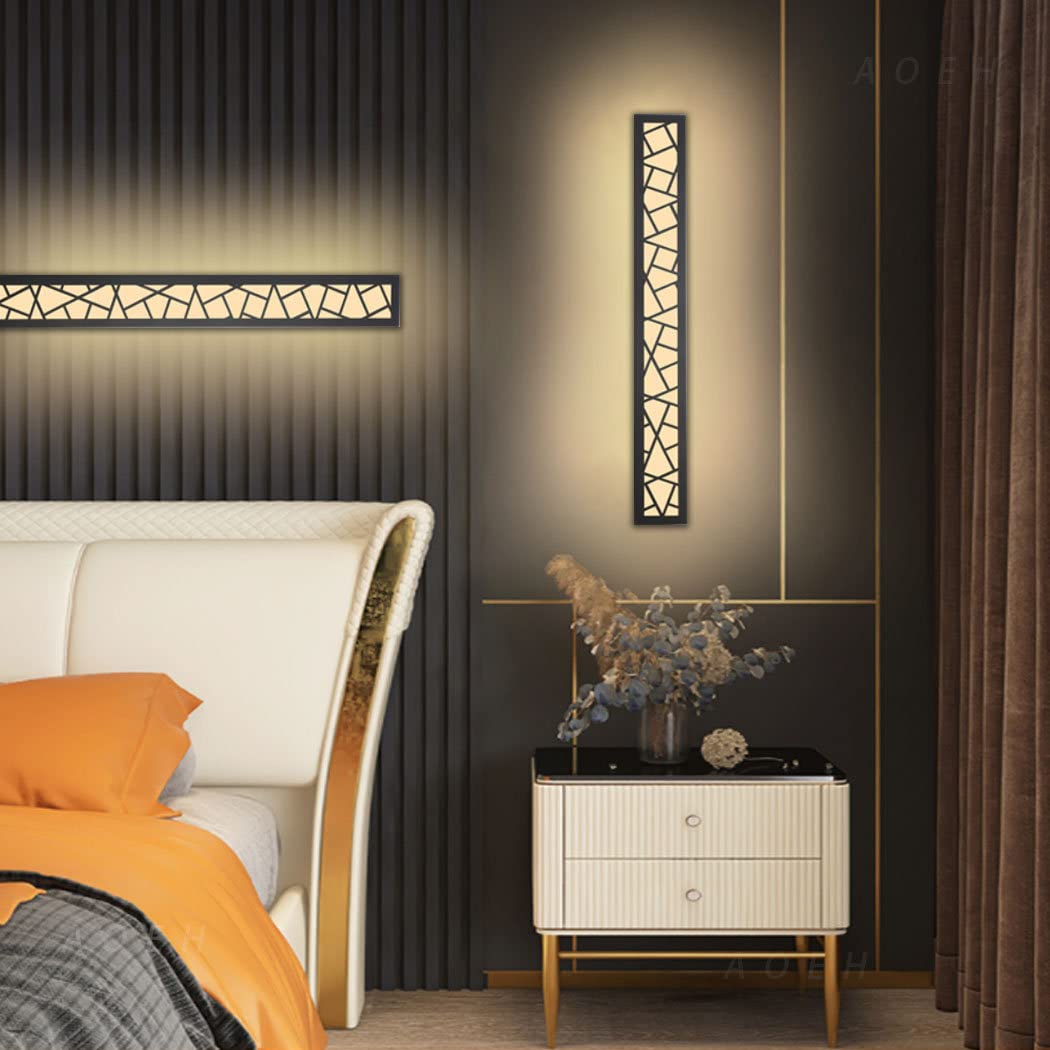 Appliques LED Lampada Da Parete Lunga Impermeabile Ip65 Illuminazione Da Parete A LED Per Interni Ed Esterni, Luci Da Parete In Alluminio A Nido D'uccello Per Terrazzo Giardino,bianco Caldo,L30cm