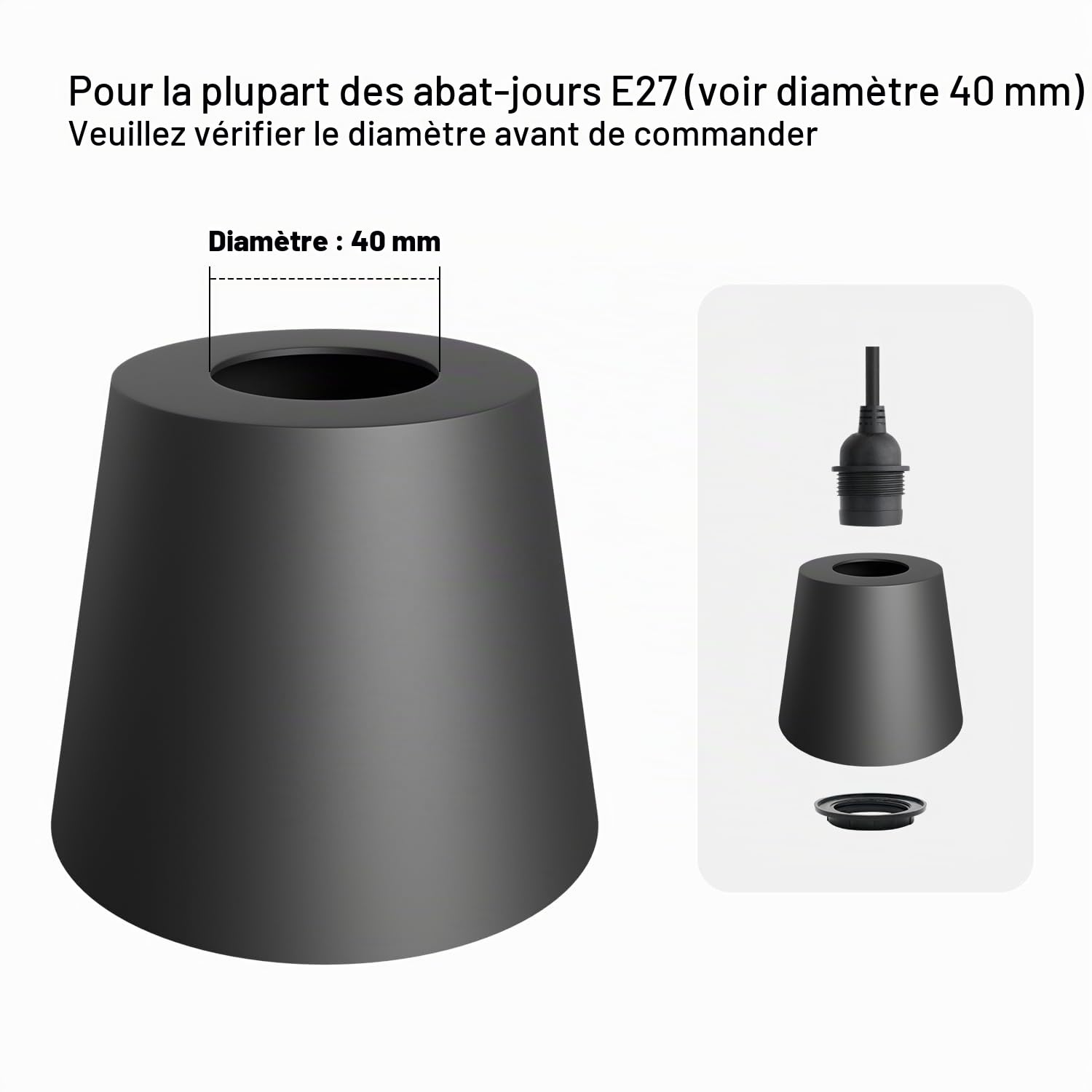 FIRMERST Lot de 2 douilles de lampe étanches E27 avec câble d'extérieur 4,5 m Noir | IP44, pour l'extérieur, culot E27, avec fiche, câble en caoutchouc robuste