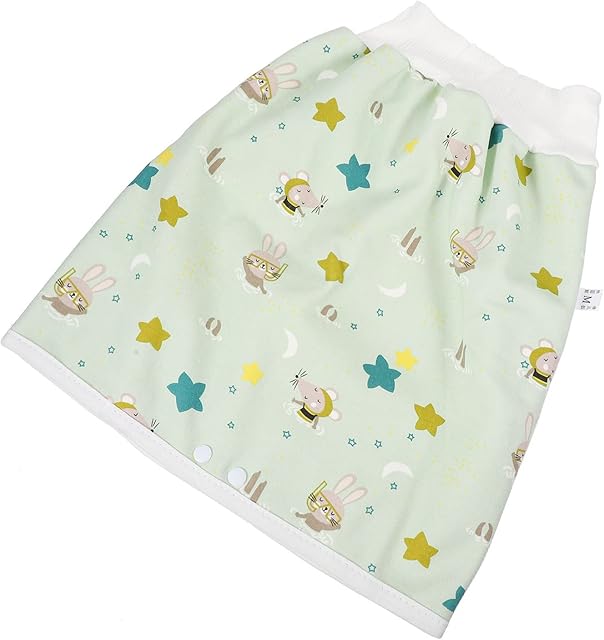 SECFOU Diaper Skirt Nappy Pants Boy Cotton Comfy Girl Rabbit Boys Shorts Training High M Pee Potty Breathable Time Baby Underwear Rabbitd Night Waist and Cartoon for Girls Diaper Newborn Green