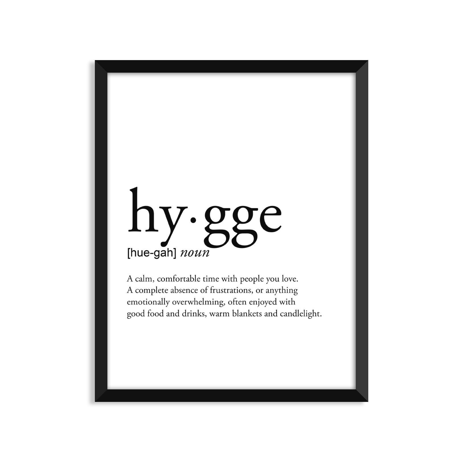 Serif Design Studios Hygge Definition - Unframed Art Print Poster Or Greeting Card