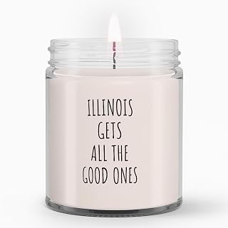 Moving to Illinois Gift, Moving Away Gift, Moving Away Candle, Moving States Gift, Illinois Candle, Co-Worker Leaving, Illinois Gift Candle Vanilla 9oz