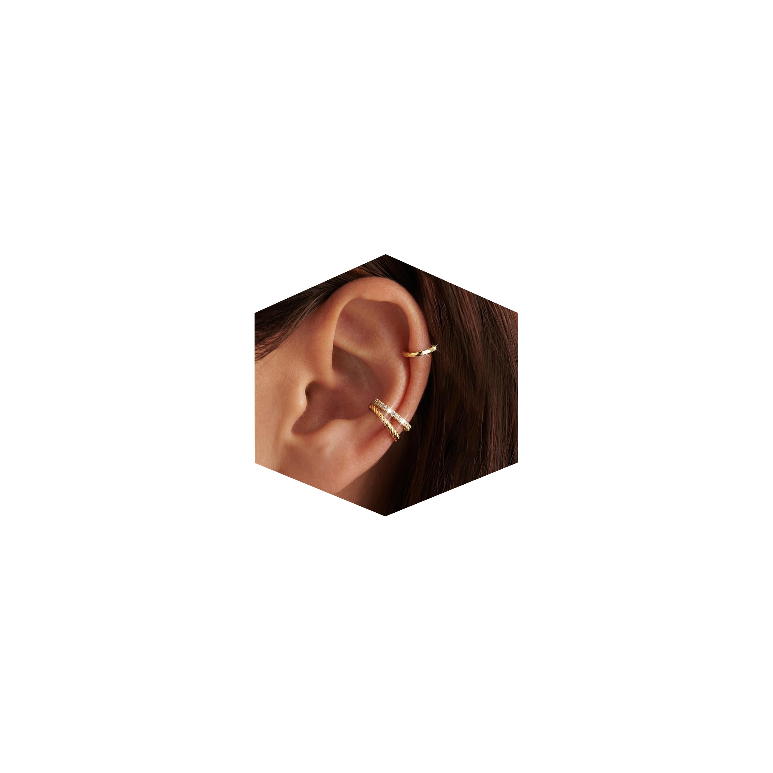 Ear Cuff Earrings for Women Crystal Non Piercing Clip on Earrings for Girls-image-48