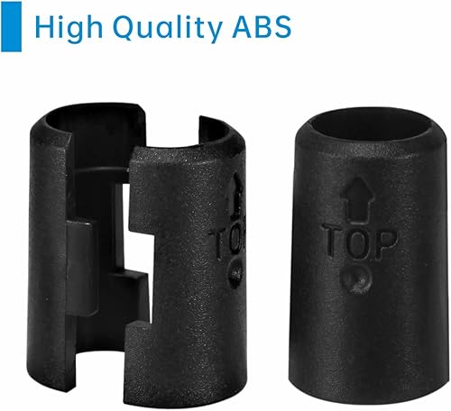 Miniatura 20 de 24 clips de alambre negro para estantes – Clips de bloqueo de estante para estantes de tubería de 1 pulgada – Reemplazo de plástico duradero