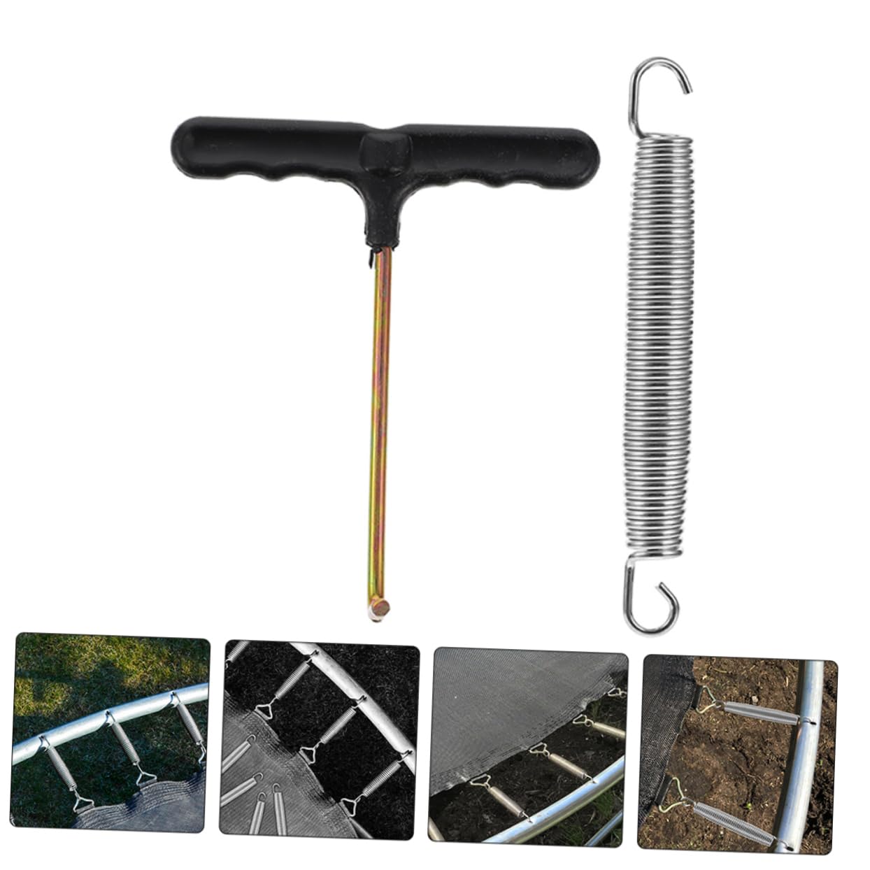1satz Trampolinfedern Aus Verzinktem Langlebige Und Tragbare Ersatzfedern Für Trampolin Einfache Installation Lang Mit Haken Für Outdoor-spaß