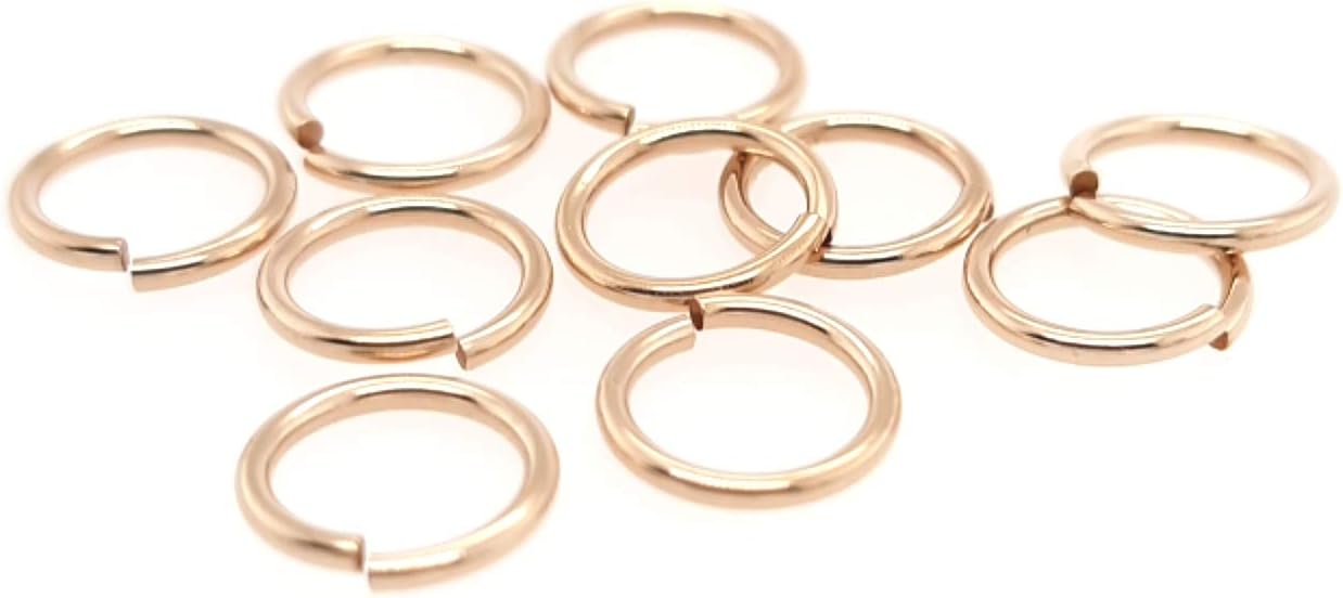 10pcs 14/20 Gold Filled Round Open Jump Rings 8.5MM OD, 6.5MM ID 18 Gauge by CRAFT WIRE