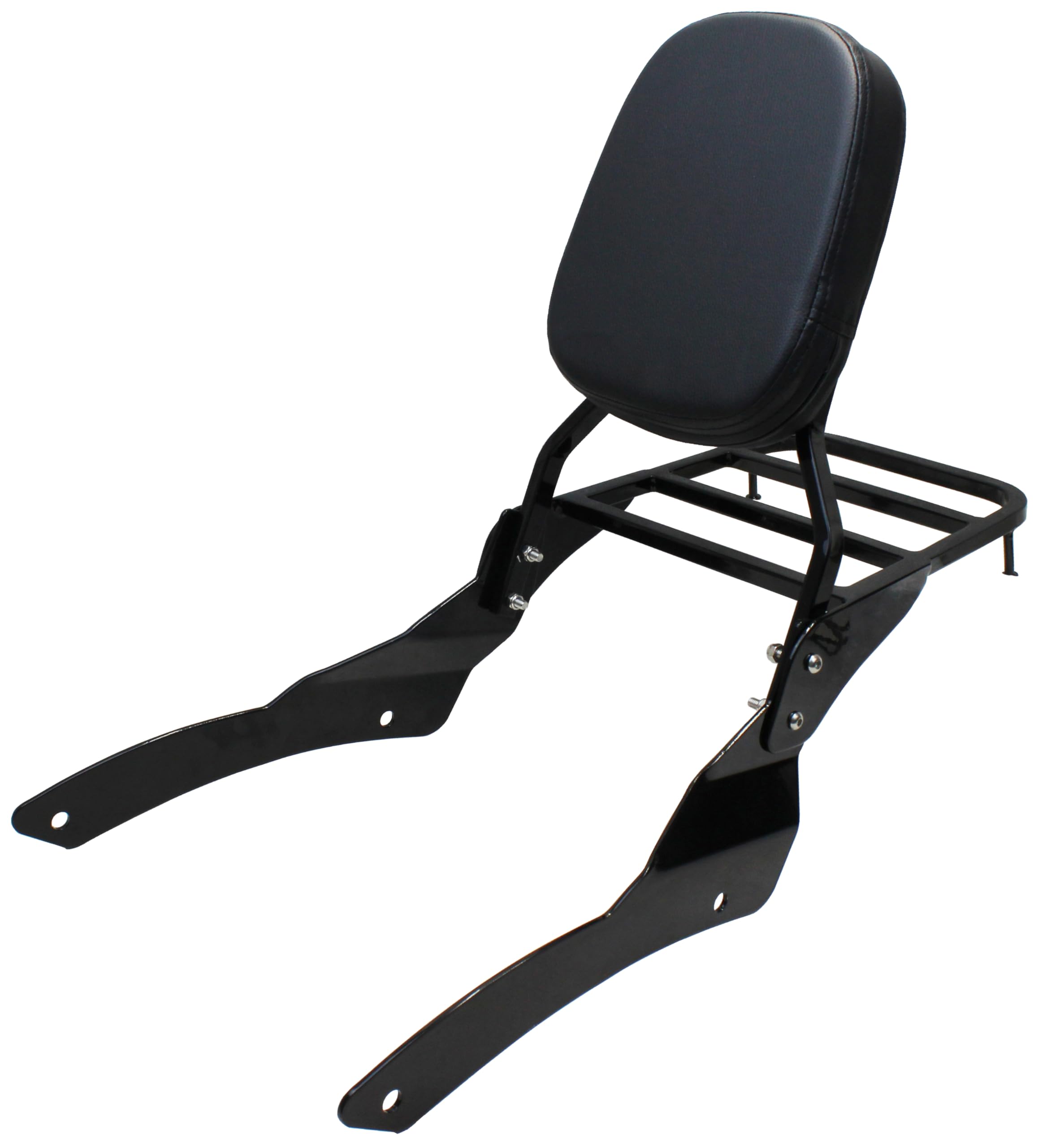 YHMOTO Sissy Bar Schienale per Moto Nero con Portapacchi per Yamaha VStar 650 400 DS650 Classic DS400 V star 1996-2017
