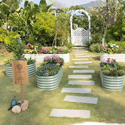 Jardinière facile à assembler avec bord en caoutchouc pour fleurs - 7