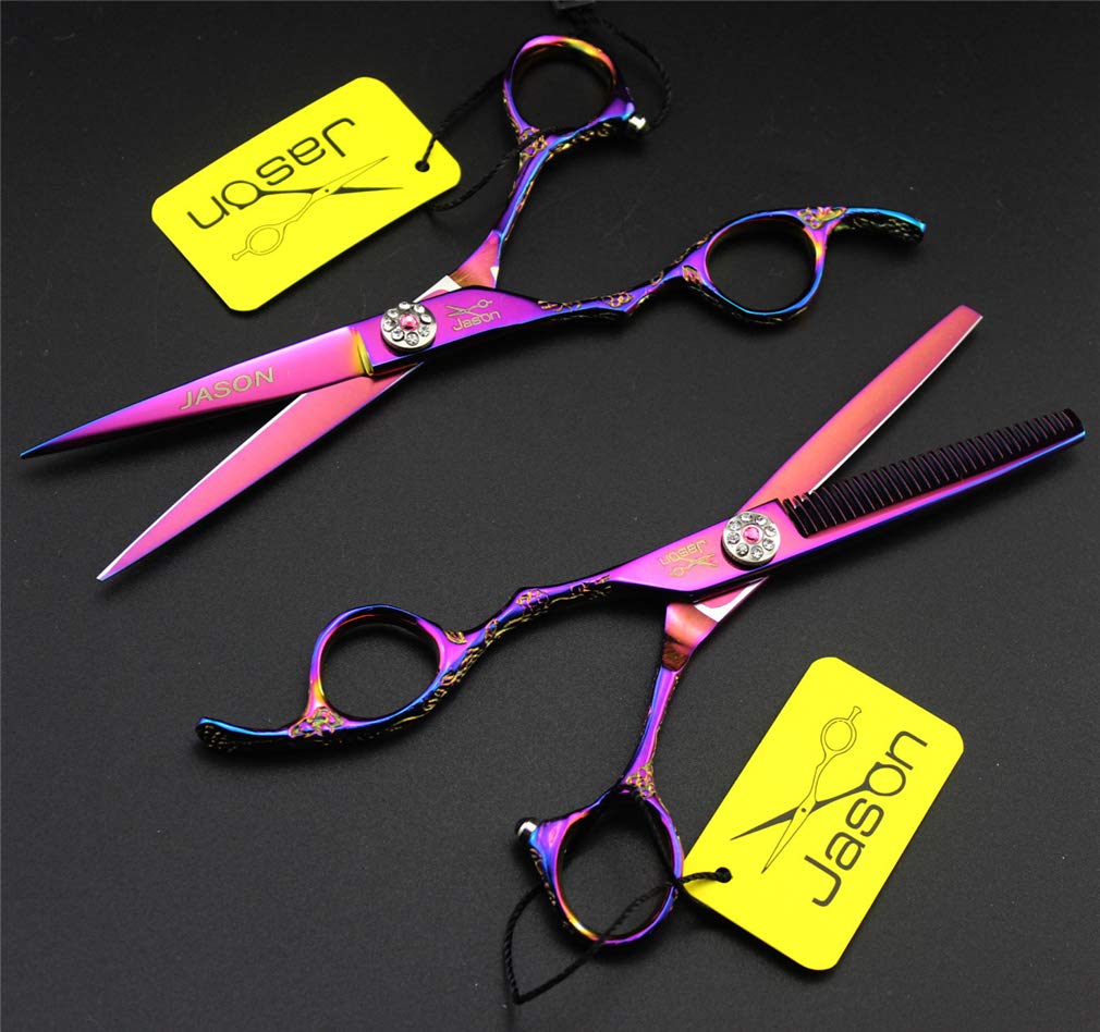 440C Linke Hand 6.0 Zoll Friseurscheren Bartscheren Ausdünnung Schere Set Japanische Hochwertigen Edelstahl-Mann-Frauen-Haar-Startseite