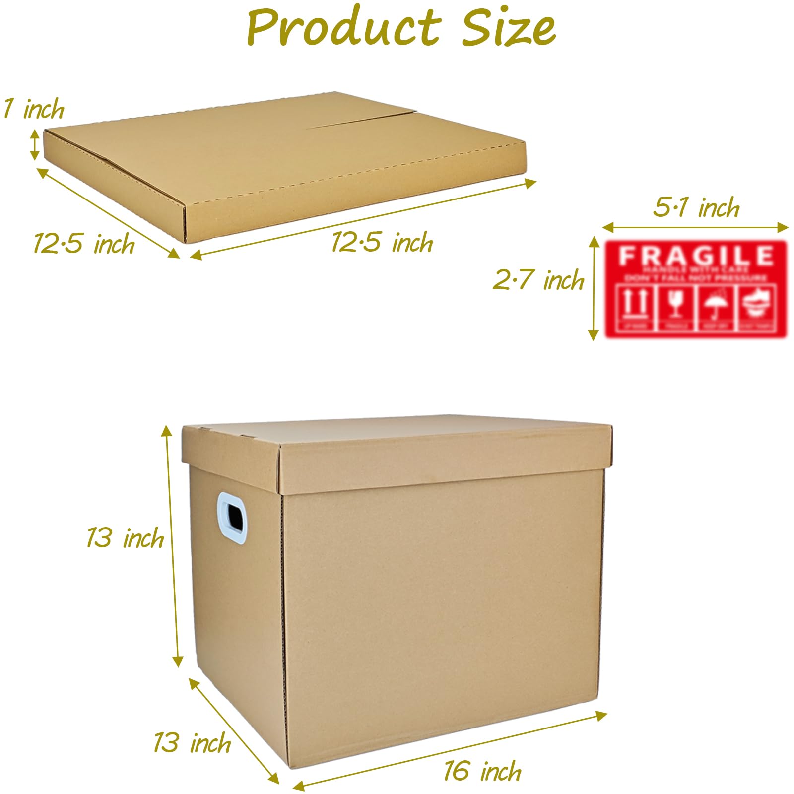 Set di 2 scatole di spedizione per dischi in vinile: 26 confezioni da 31,8 x 31,8 x 2,5 cm con 2 scatole per trasloco, buste pieghevoli in cartone LP, scatole per spedizioni e spedizioni per