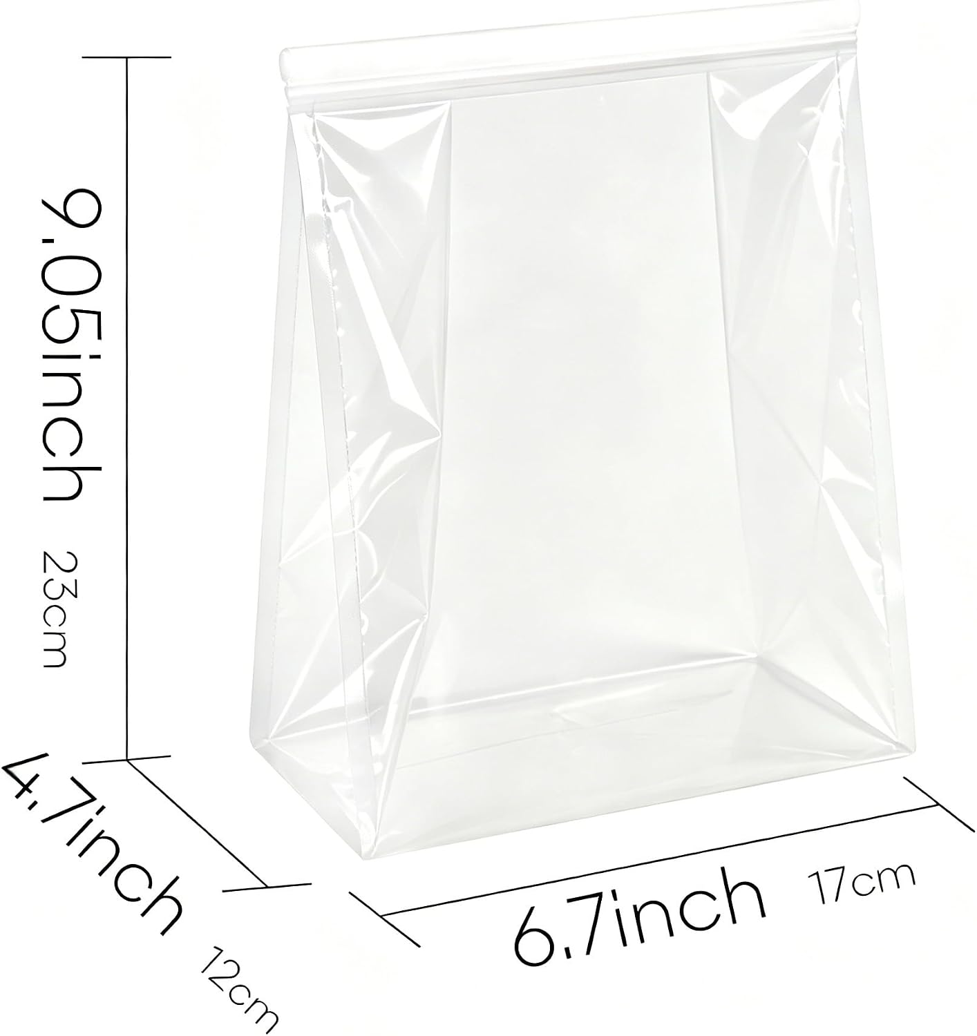 50Pcs Clear Tin Tie Bakery Bags for Home Kitchen Bakery Shop image 2