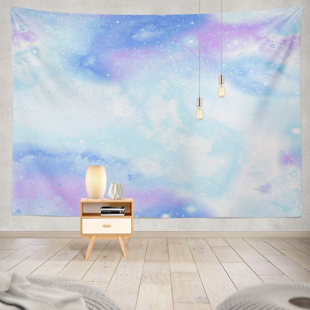 ONELZPsychedelic Tapestry, Tapestry Wall Hanging Repeat Space Mermaid Blue Cosmic Galaxy Decor Collection Bedroom Living Room 60 L x 80 W Polyester