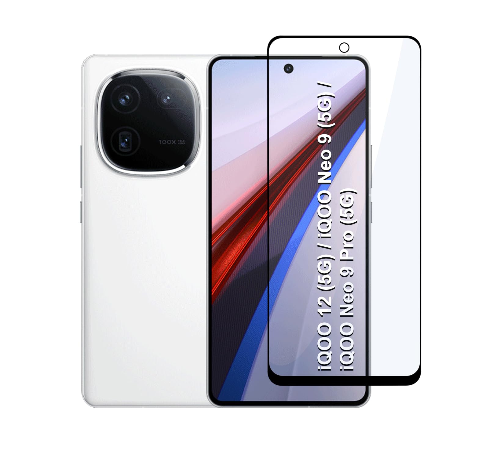 CEDO iQOO 12 (5G) / iQOO Neo 9 (5G) / iQOO Neo 9 Pro (5G) Tempered Glass | Screen Protector Full HD Quality Tempered Glass Anti-Scratch Edge to Edge Coverage with Easy Installation Kit (Black) (B0CT3HX8W1) Amazon Price History, Amazon Price Tracker