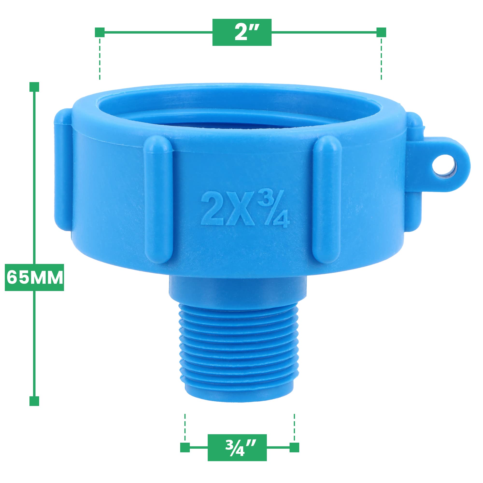 Adattatore IBC con connettore da 3/4 S60x6 IG per serbatoio dell'acqua IBC Rain Barrel 1000L  15
