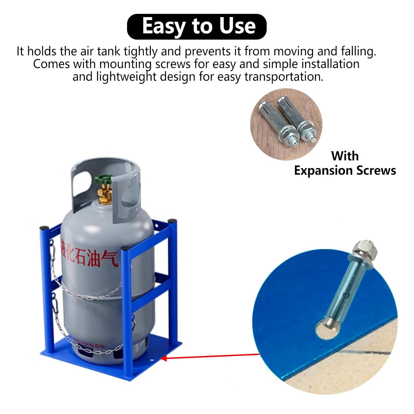 Bastidores cilindros compactos, bastidores cilindros alta resistencia, bastidores acero for almacenamiento tanques gas for fábricas, escuelas y hospitales, calibre 35 cm (13,7 pulgadas)(100x52x41cm(39
