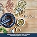 HiCoup Mortar and Pestle Set - 6 Inch Granite, Large Molcajete Bowl with Stone Grinder - Spice, Herb and Avocado Masher for Guacamole, Salsa and Pesto - Holds 2 Cups﻿