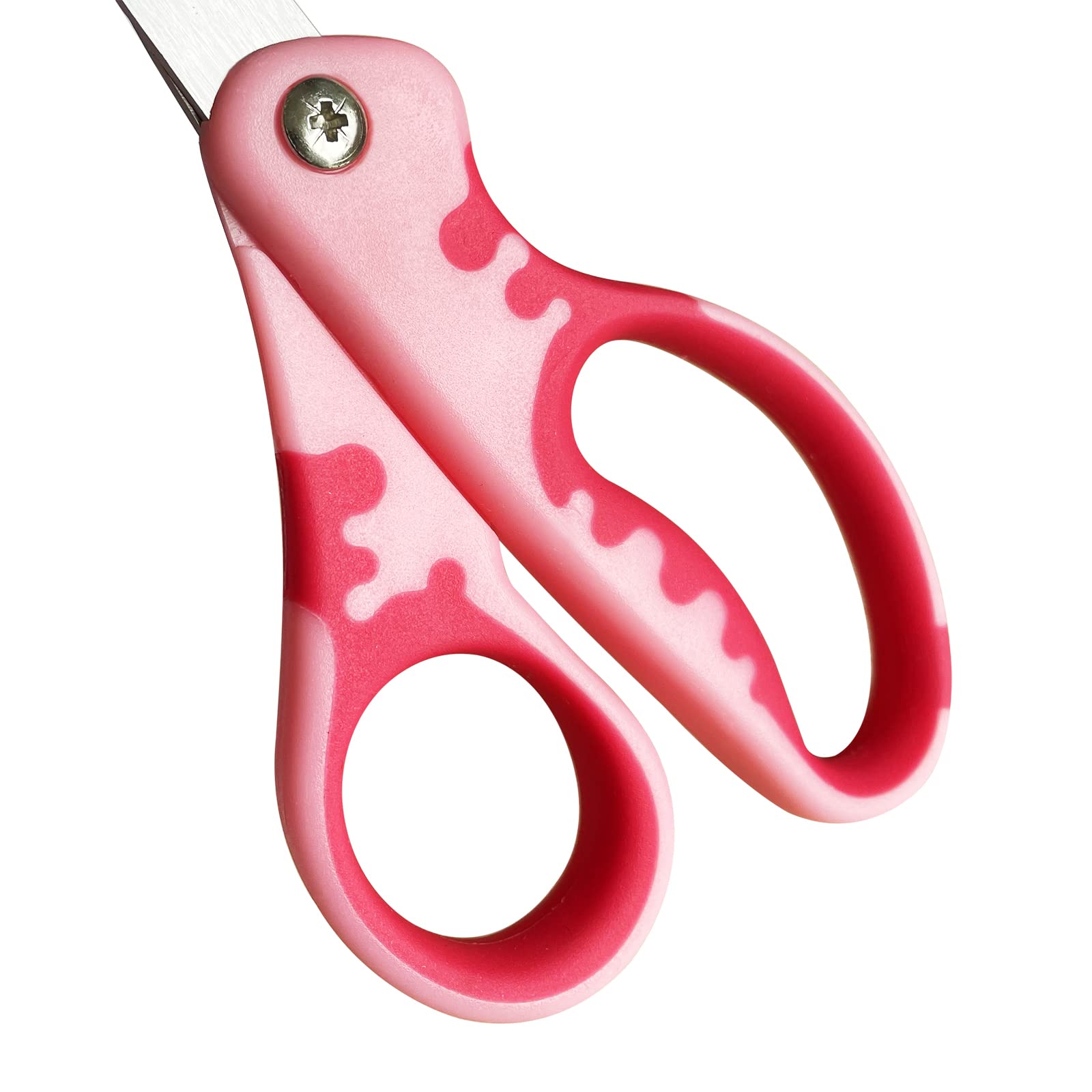 CCR Forbici Per Bambini,Forbici di Sicurezza per Bambini con Copertura Protettiva,13.5cm Forbici Per Bambini Con Punte Smussate,Impugnatura Morbida, Per La Scuola e l'aula, Set Di 5 Pezzi