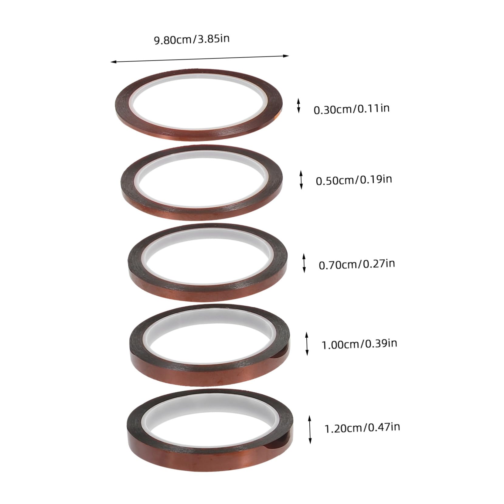 Garneck 5 Rolls High Tape Sublimation Thermal Adhesive Tape for Masking Soldering