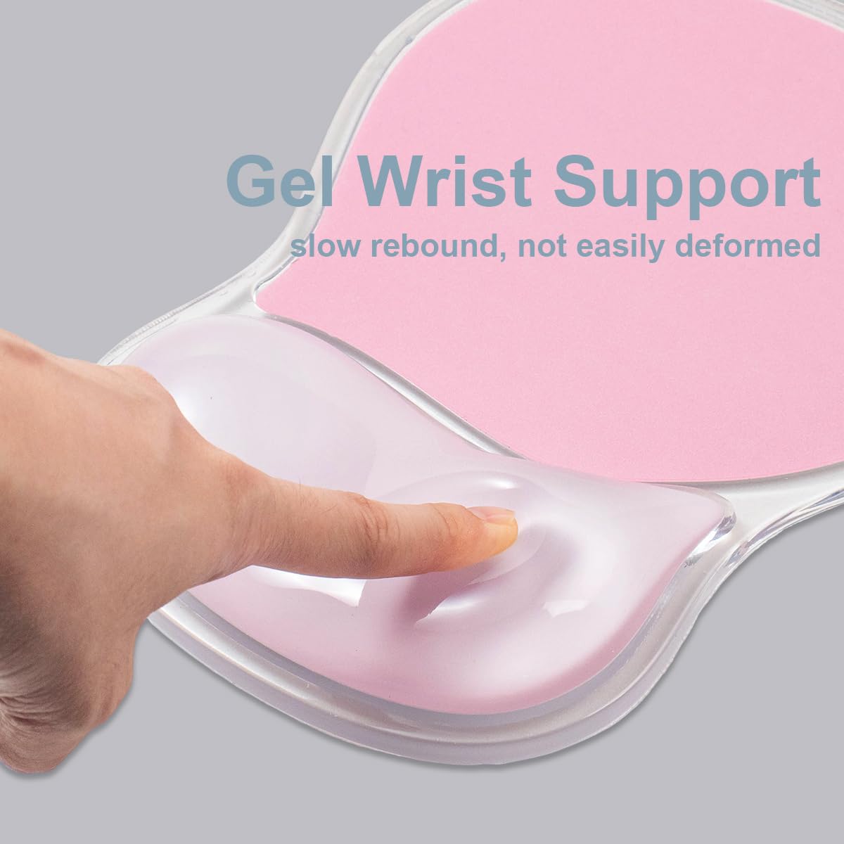 Poggiapolsi in gel rosa per tastiera e mouse – Tappetino ergonomico per