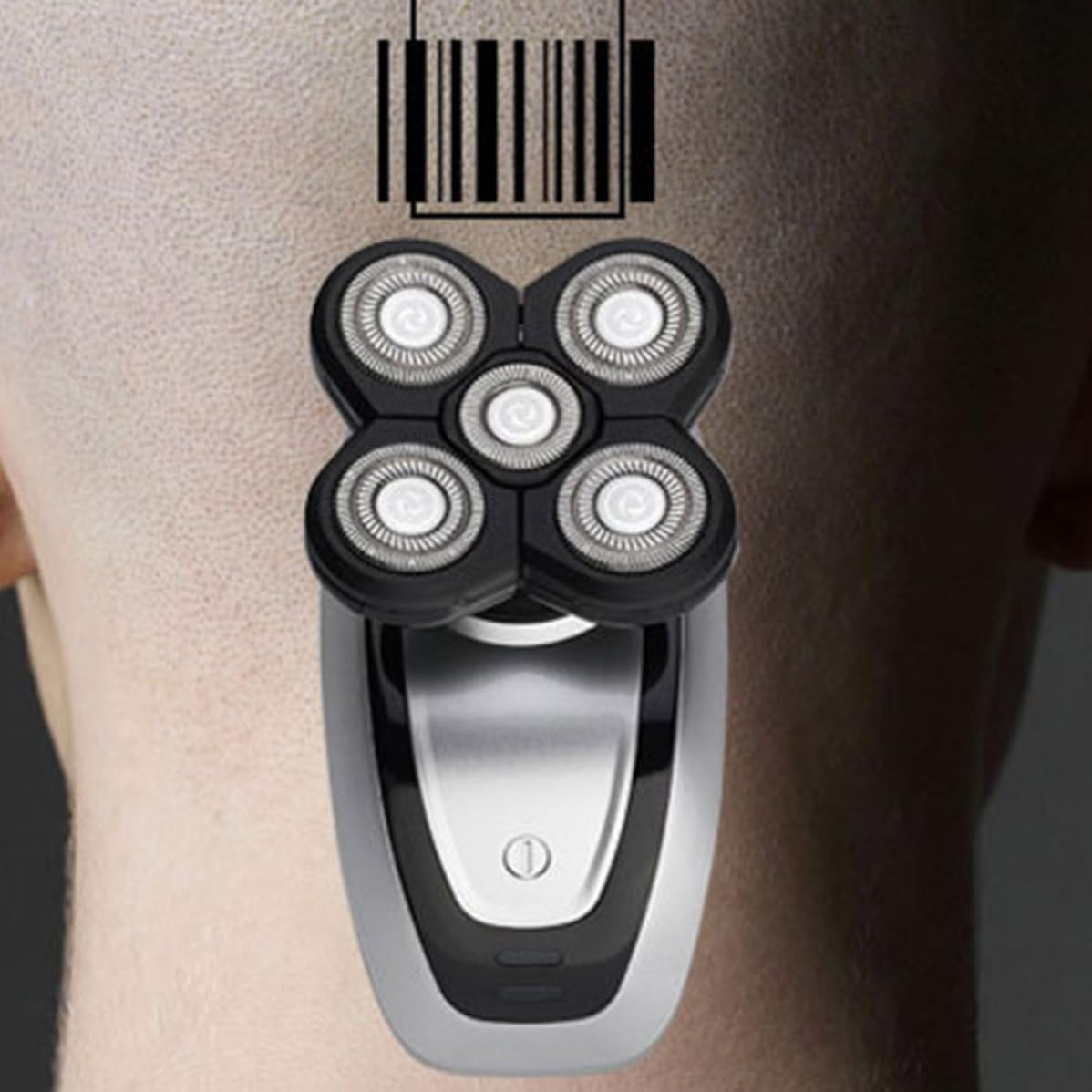 SHOWERORO Rasoio Elettrico Ricaricabile USB 5 Testine Fluttuanti 4d Uomo Materiale Abs, Lavabile Acqua, per Barba e Capelluto