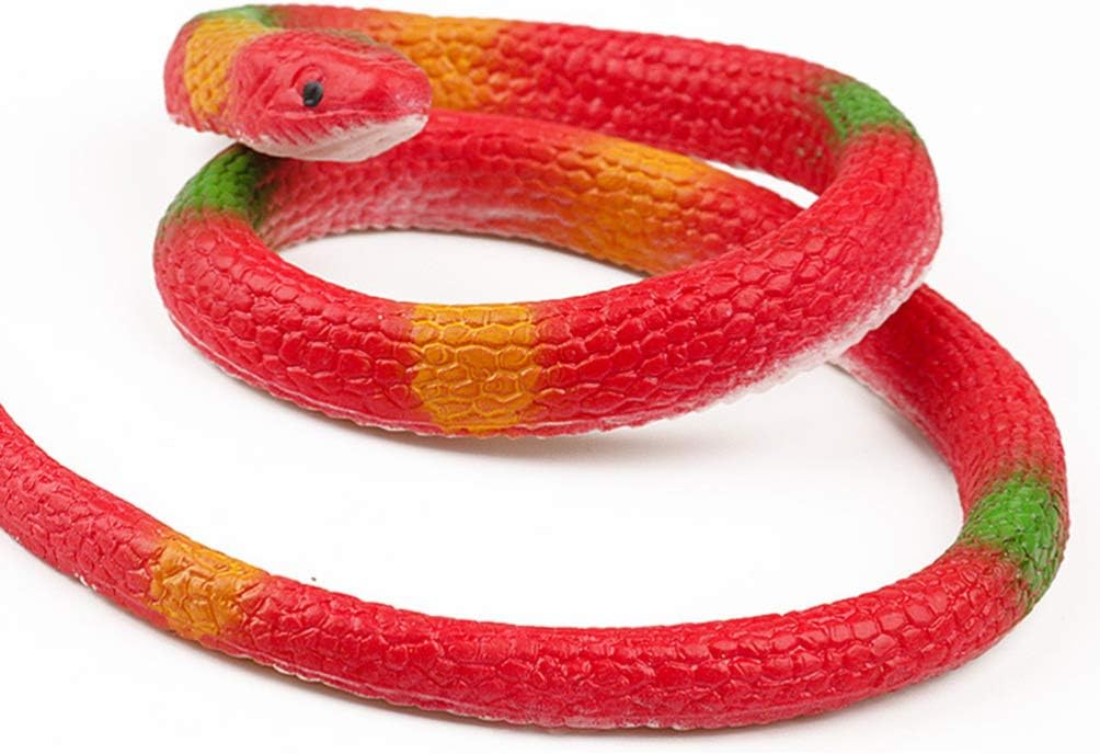 VILLCASE 6pcs Realistic Rubber Snakes Fake Snake Black Snake Toys for