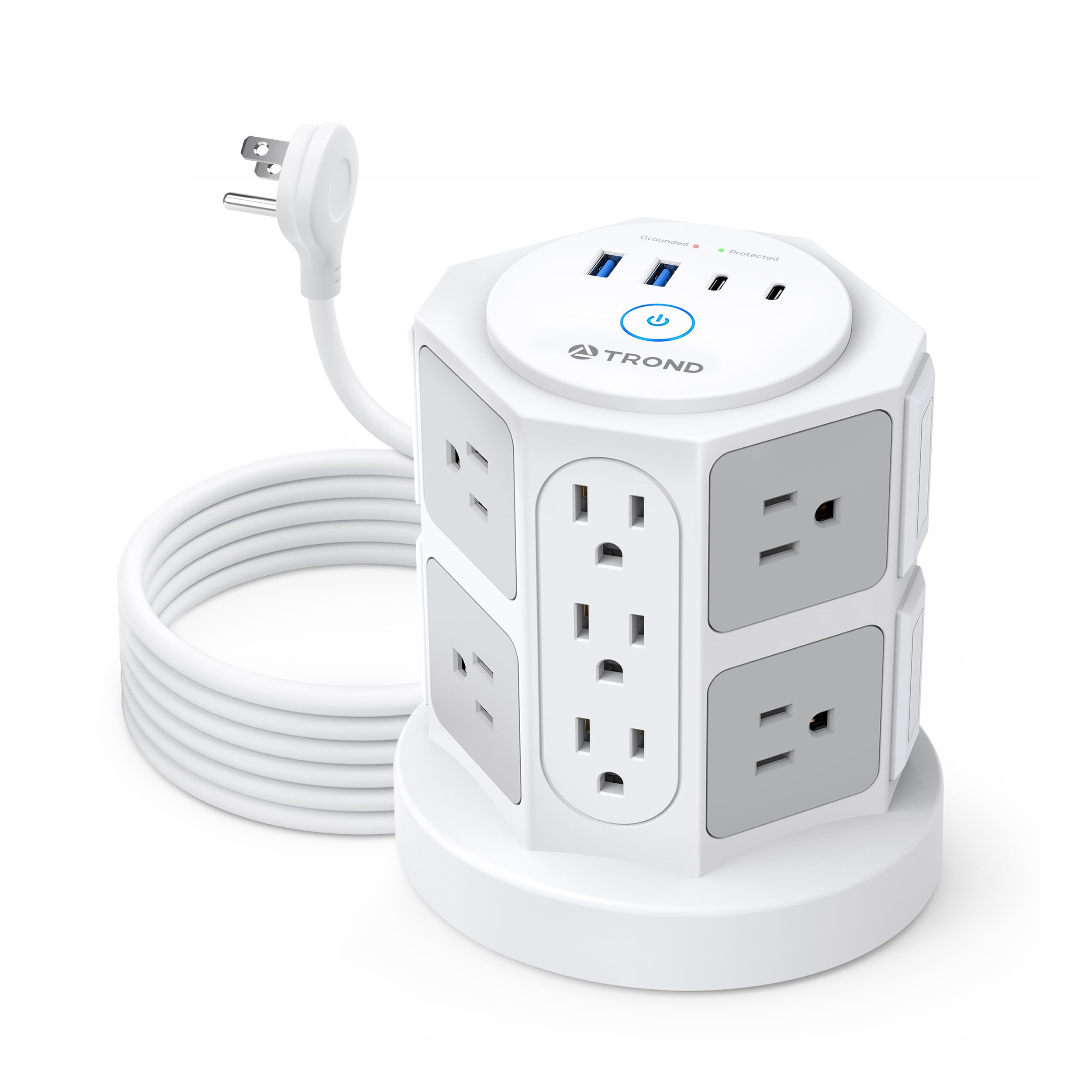 TROND TD-PS-US12 Tower Power Bar Surge Protector