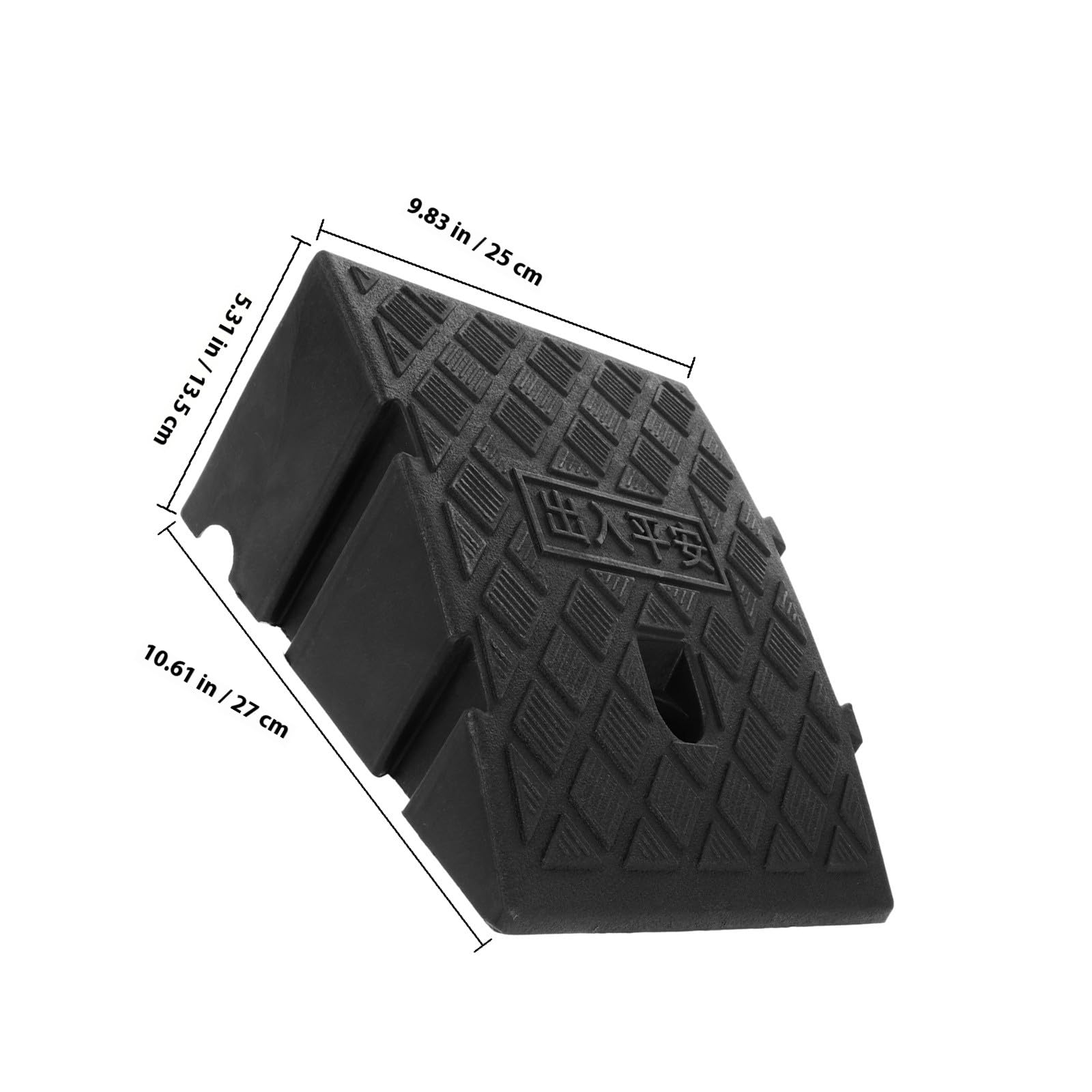 Rampa para Vehículos, Rampa de Umbral de Coche de Plástico Negro, Ligera y Portátil, para Vehículos y Cortacéspedes, para Bordillos de Entrada y Escalones