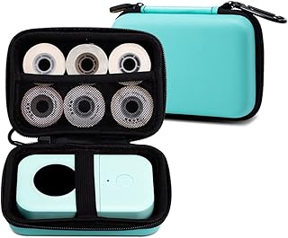Phomemo Label Printer Case Hard Carry Case Compatible D30/Q30S/T02/M110 Label Printer, Label Maker Labeler Storage Holder, Green
