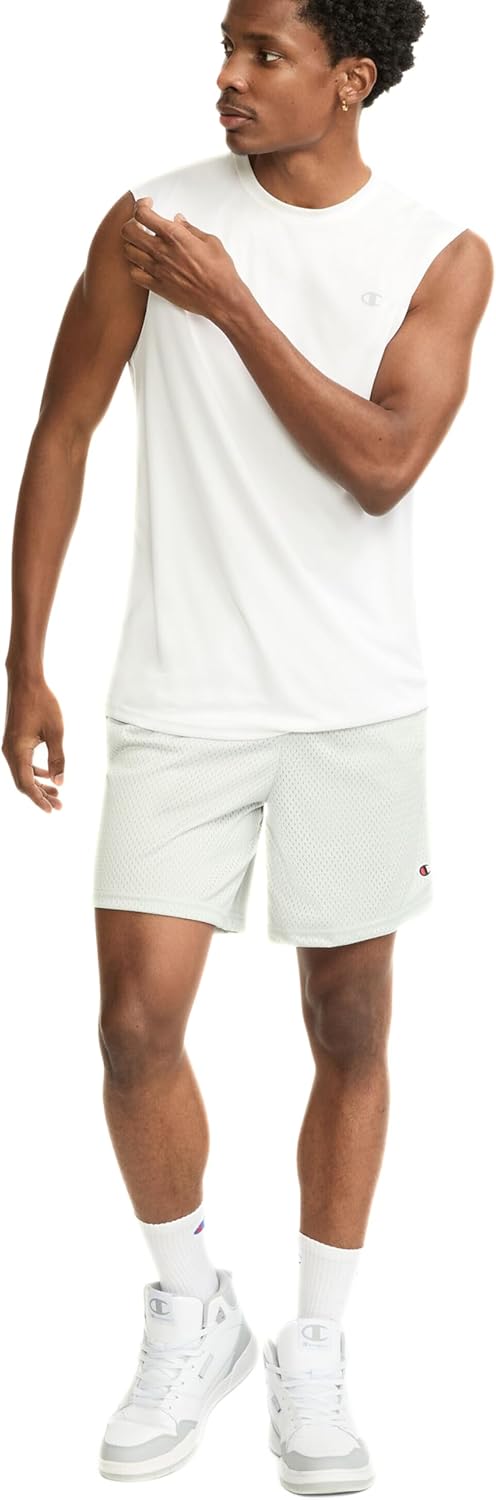 Champion Mens Classic Mesh Shorts, 7", C Logo - Image 4