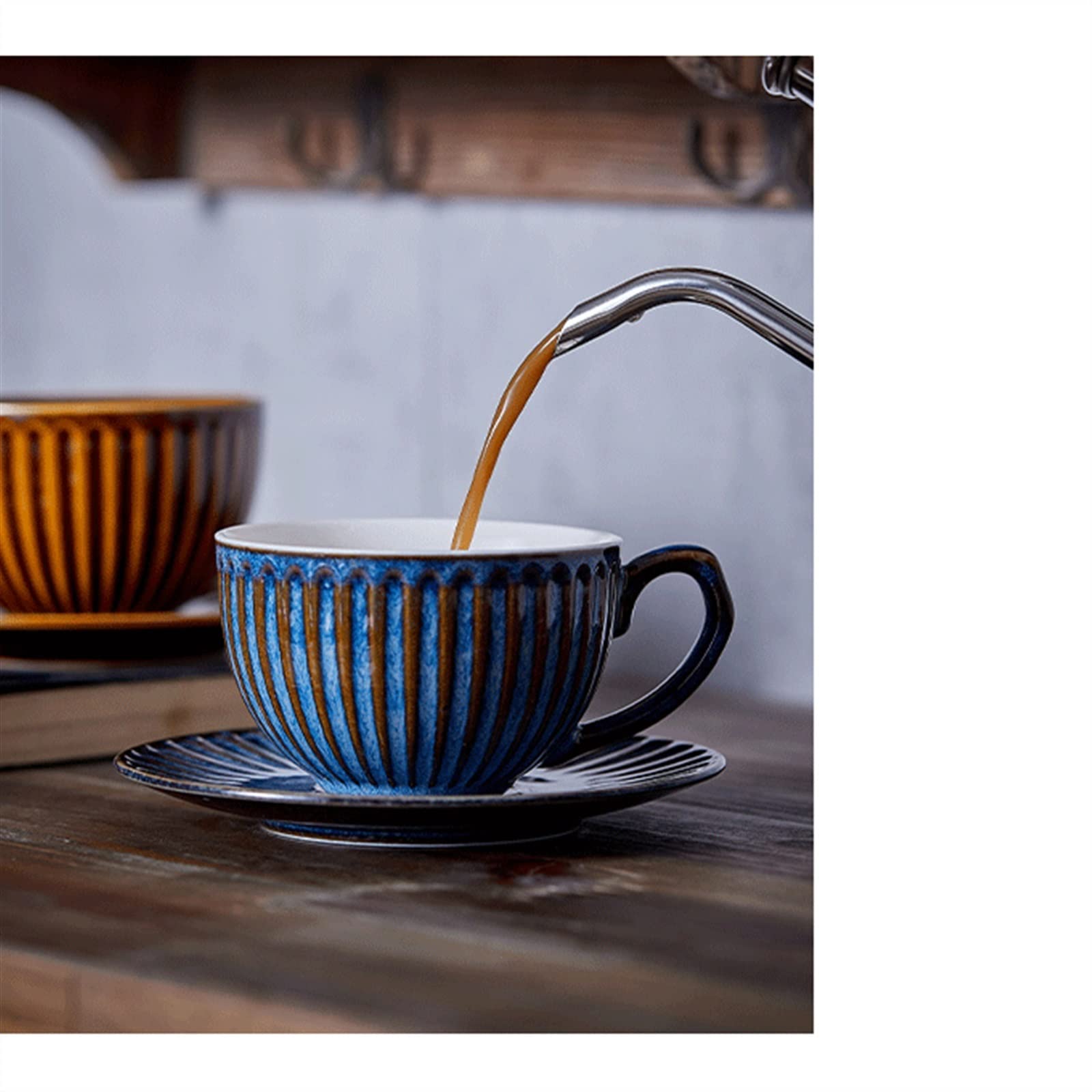 Kubki do kawy vintage kubek do kawy domowy ceramiczny zestaw kwiatów latte pranie ręczne popołudniowa herbata