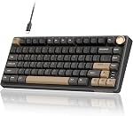 RK ROYAL KLUDGE R75 Clavier mécanique avec bouton de volume, 75% Joint de clavier monté, chaud swappable, son crémeux, MDA Profil, PBT Captures-clés