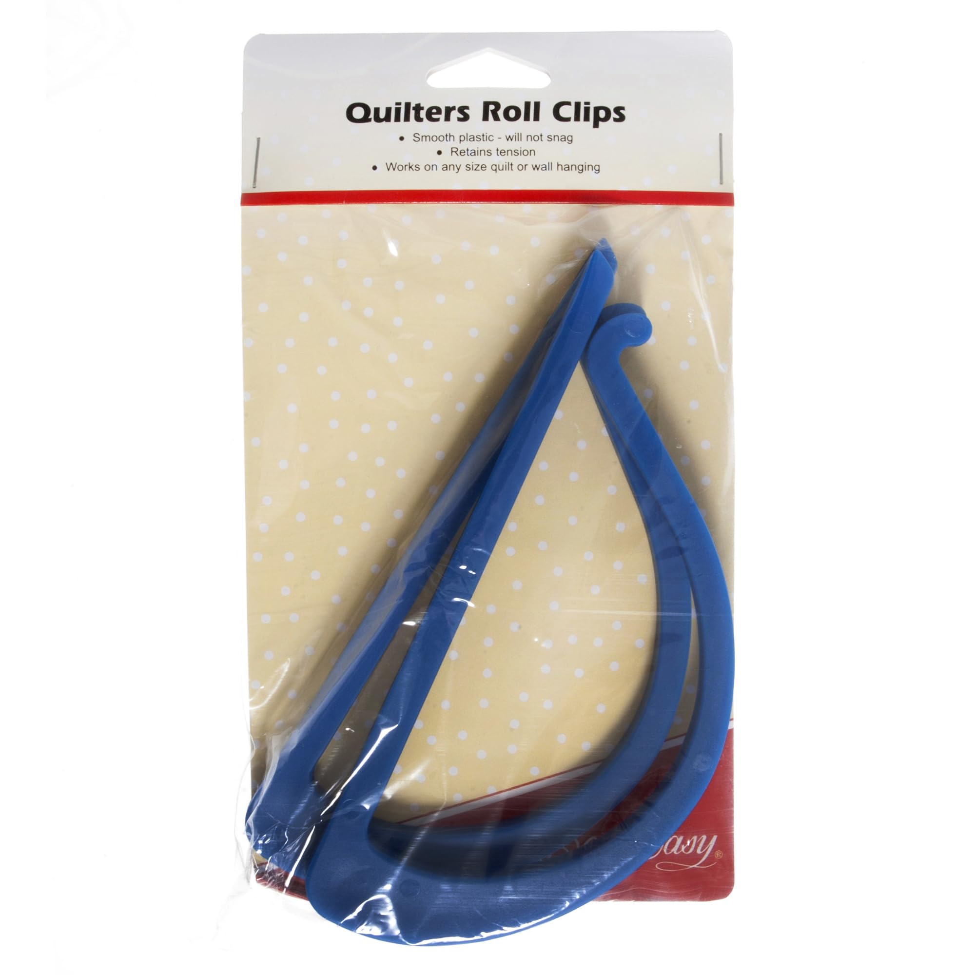 Sew Easy Quilters Roll Clips – Secures Quilts whilst Sewing, Pack of 2 Plastic Fabric Clips