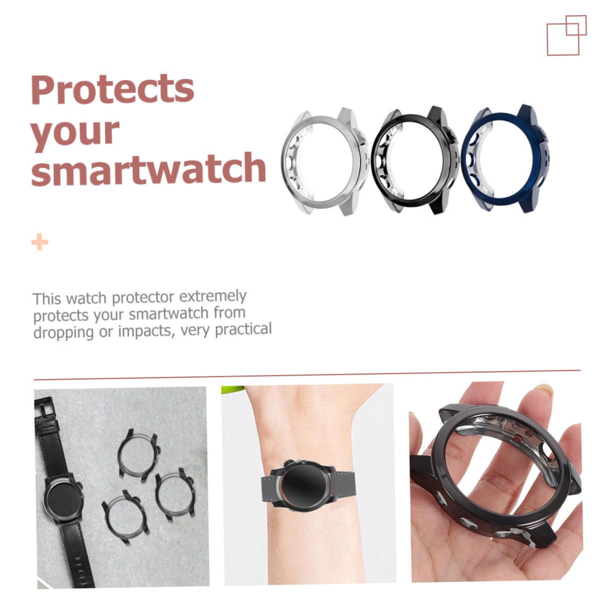 VICASKY 5 Set 7 Custodie Per Orologi Leggere E Di Facile Installazione - Protezione Antigraffio Per Luso Quotidiano 3 Pezzi * 5