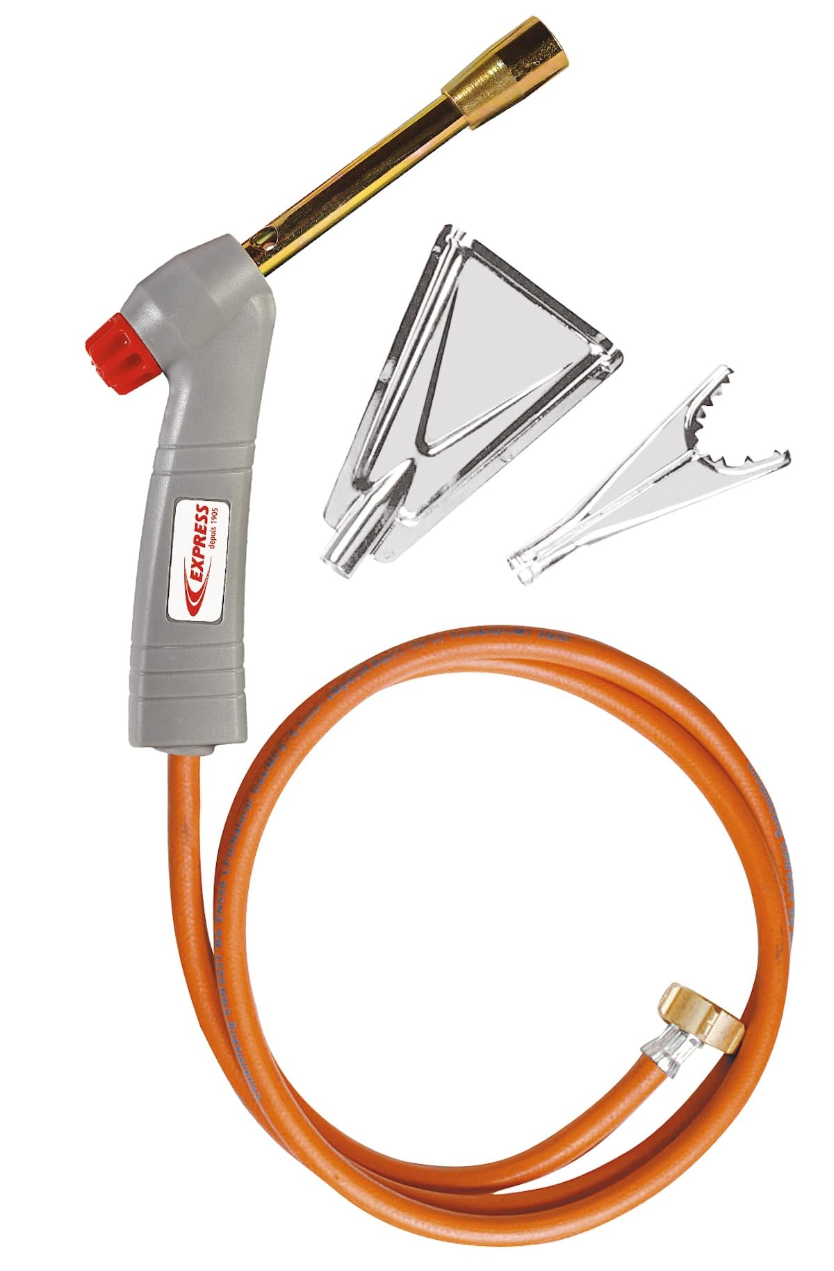 Express, 5200, Chalumeau à Gaz Butane de Plombier Standard + Accessoires - Débit Gaz 312 (g/​h) - Puissance 4,​3 kW - avec Accessoires Cercoflam et Lance Brûle Peinture à Flamme Plate
