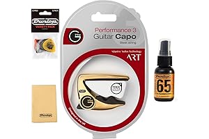 g7th Performance 3 ART Capo with Accessories for 6-String Guitars in 18kt Gold Plate