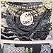 LHHZ-U Moon and Star Tapestry Wall Hanging Tapestries Black & White Wall Blanket Wall Art for Living Room Bedroom Home Decor (Black.)