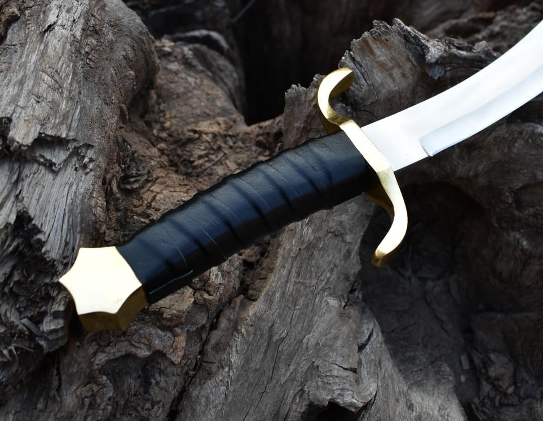 Empire - 32 Inch Long Handmade J2 Steel Great Sword with Sheath - Leather Grip Hunting Sword Survival Sword Sharp Edge - Greek Medieval Sword Best Gift for Him - Birthday Gift