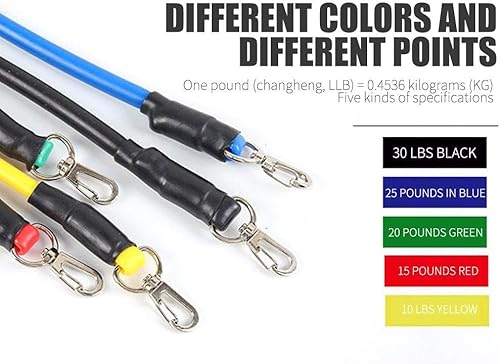 Kit Elásticos de Exercícios Resistentes Multifuncional - Treino Completo em Casa