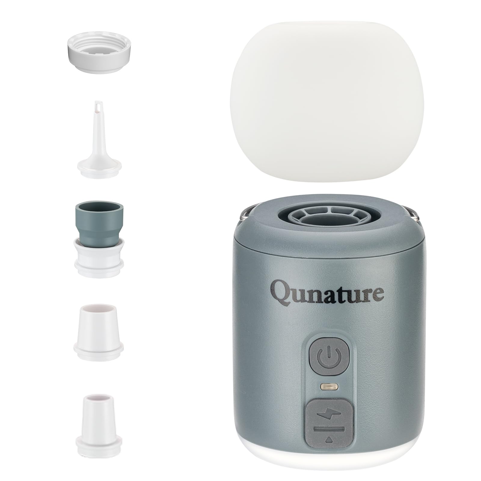 Air Mattress Inflator Lampa Kempingowa 3 w 1 Nadmuchiwana Pompa do Biwakowania na Świeżym Powietrzu Przenośna Elektryczna Powietrza z Funkcją Ssania i Oświetleniem LED z Abażurem