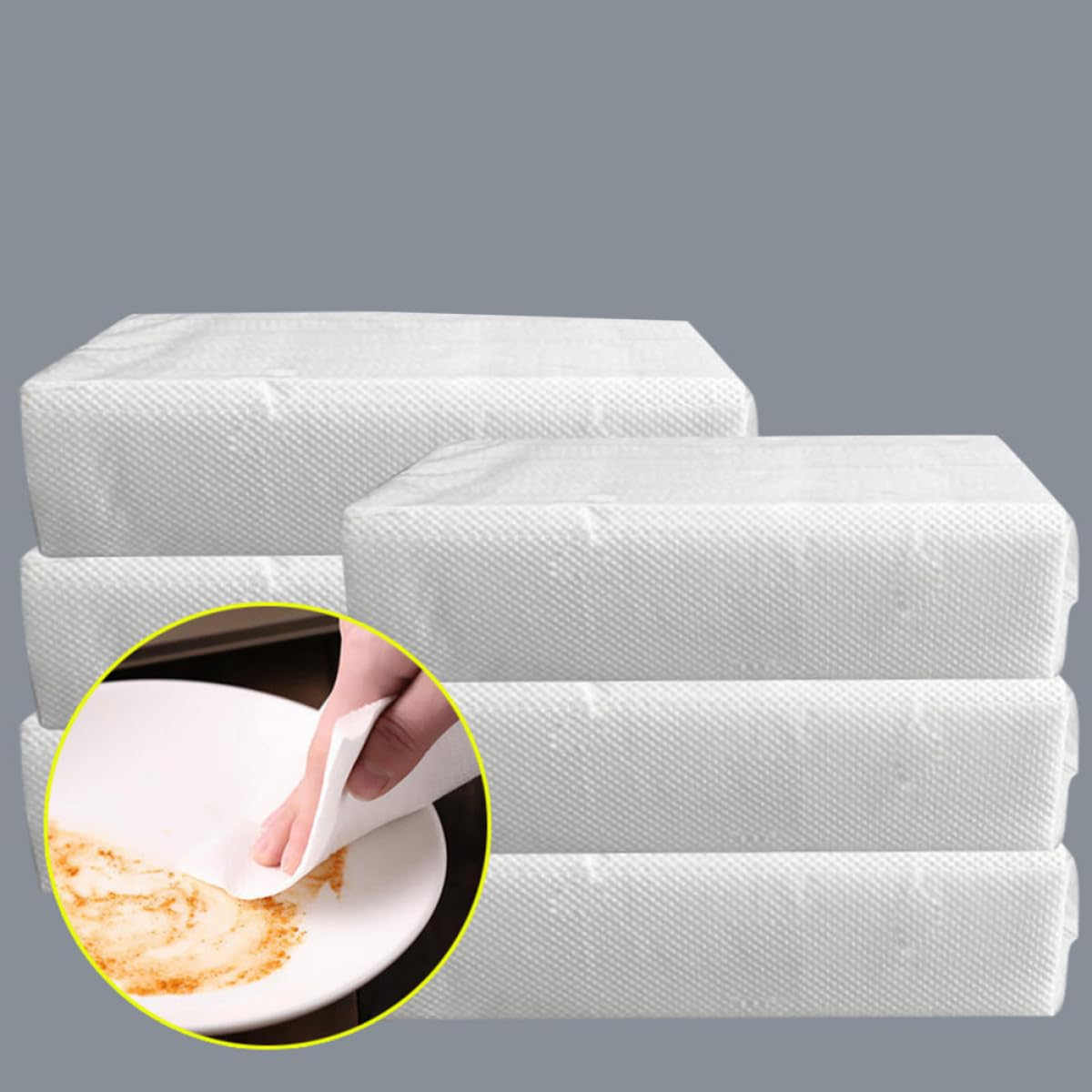ibasenice Toallas de Papel Absorbentes Cocina Papel Higiénico Baño Multiusos y Duradero para Hogar Restaurante Tienda