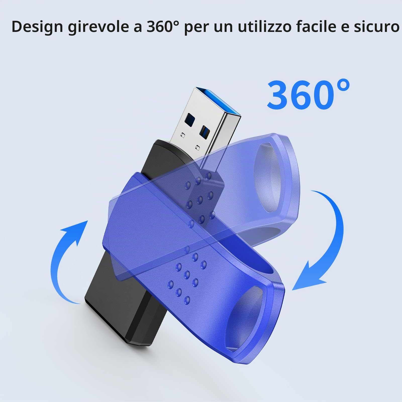 KOOTION Chiavetta USB 64 GB USB 3.0 5 Pezzi Pennetta USB 64GB Piccolo e Leggero Pen Drive 5 Pack Chiavetta 64GB 3.0 Nero Set Penne 64GB Con indicatore LED Para Ordenador/TV/Coche/Player, ect
