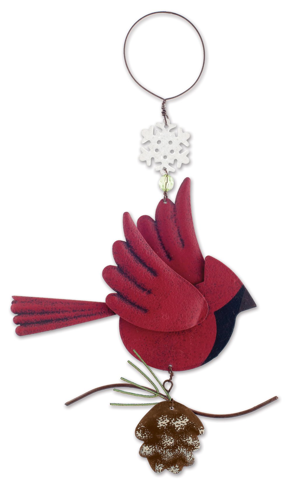 Sunset Vista Design Holiday Ornament, Cardinal in Flight