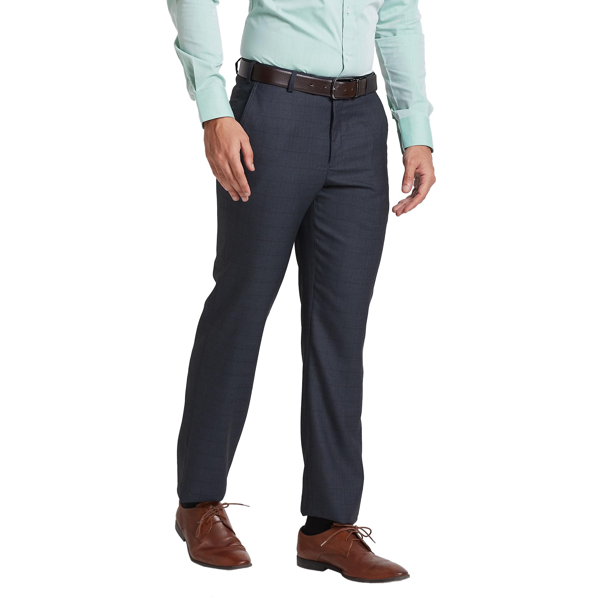 park avenue Men Mid Rise Slim Casual Pants-picture-53