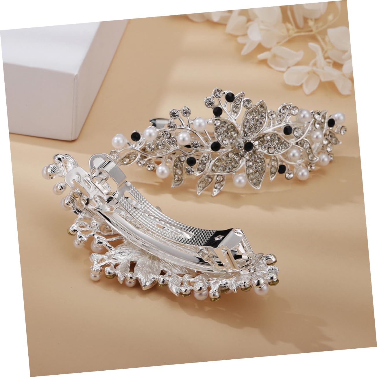 Baluue 5pièces Pince à Cheveux Et Accessoire Floral Élégant Décor De Coiffure Pour Mariage Fête Et Occasions Spéciales