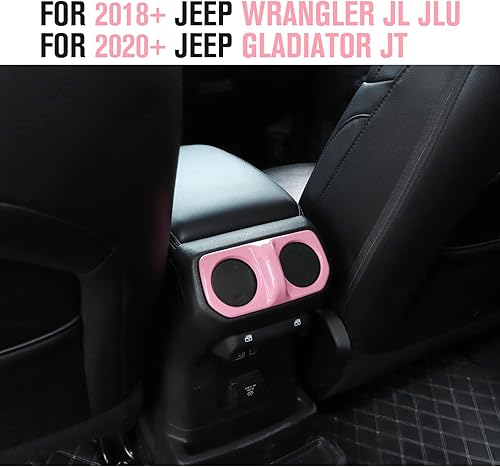 Vista 29 de Cubierta de ventilación trasera de aire acondicionado, accesorios interiores de fibra de carbono para Jeep Wrangler JL Gladiator JT Sahara
